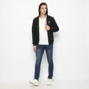 d&f sweatshirt hoodie pria unisex dfu - hitam