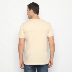 d&f kaos pria unisex print hd dsgn - cream