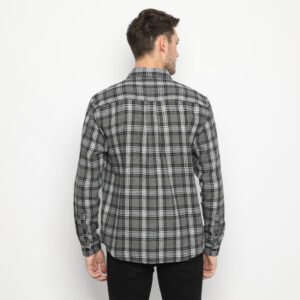 d&f kemeja pria unisex flanel - abu muda