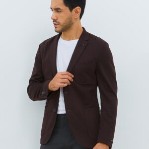 Jobb Scotio-T2 Blazer Pria Slim Fit Wine