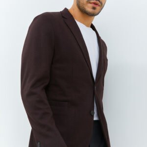 Jobb Scotio-T2 Blazer Pria Slim Fit Wine
