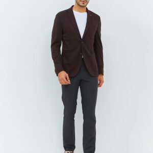 Jobb Scotio-T2 Blazer Pria Slim Fit Wine