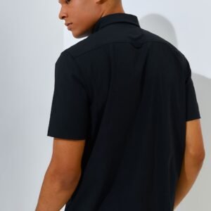 Jack Nicklaus Sleek Attire Kemeja Pria Lengan Pendek Slim Fit Black