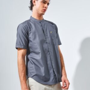 Jack Nicklaus Volga Kemeja Shanghai Pria Pendek Slim Fit Grey