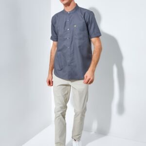 Jack Nicklaus Volga Kemeja Shanghai Pria Pendek Slim Fit Grey