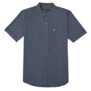 Jack Nicklaus Volga Kemeja Shanghai Pria Pendek Slim Fit Grey