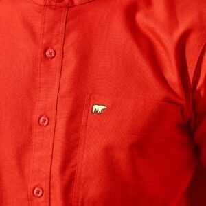 Jack Nicklaus Volga Kemeja Shanghai Pria Pendek Slim Fit Chili Red