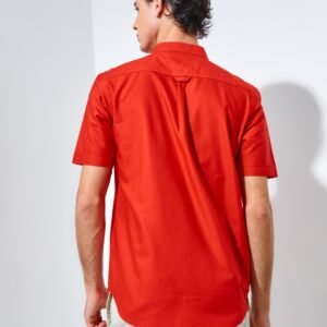 Jack Nicklaus Volga Kemeja Shanghai Pria Pendek Slim Fit Chili Red
