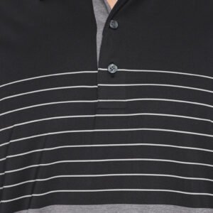 Jack Nicklaus Rimondi Premium Heather Fine Stripe Polo Caviar