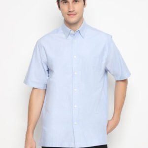 Jack Nicklaus Polaris Kemeja Pria Lengan Pendek Regular Fit Biru