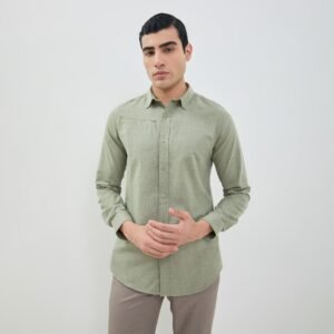 Jobb Presley Kemeja Pria Lengan Panjang Slim Fit Hijau