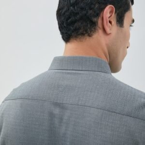 Jobb Baldwin Kemeja Pria Lengan Pendek Slim Fit Abu-abu