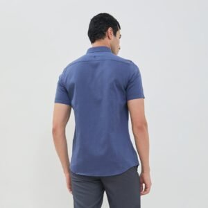 Jobb Baldwin Kemeja Pria Lengan Pendek Slim Fit Navy