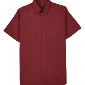 Jobb Flavian Kemeja Pria Lengan Pendek Maroon