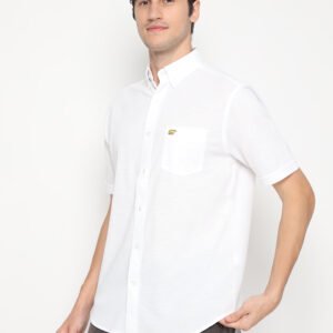 Jack Nicklaus Regis Kemeja Pria Lengan Pendek Slim Fit Putih