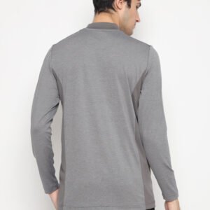 Jack Nicklaus Siriano Premium Heather Pieced Mock Neck Polo Cold Nikel