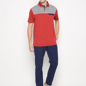 Jack Nicklaus Griffin Premium High Stripe Polo Red Root