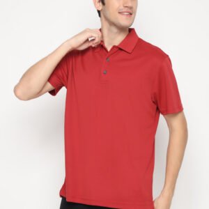 Jack Nicklaus Parker Premium Heather Fine Stripe Polo Red Root