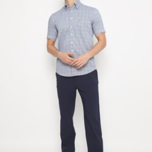 Jack Nicklaus Farris Double Grid Plaid Shirt Short Sleeve Winter Red