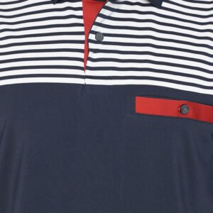Jack Nicklaus Griffin Premium High Stripe Polo Classic Navy