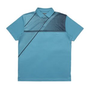 Jack Nicklaus Sidney Premium Engineered Tech Print Polo Tucker Blue