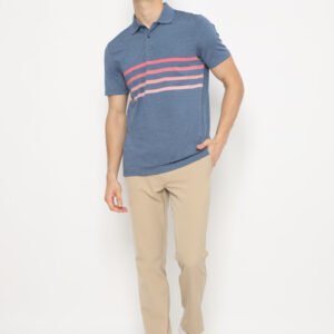 Jack Nicklaus Cordaz Premium Ombre Chest Stripe Polo Blue Knit