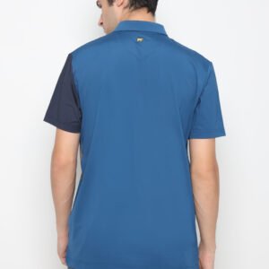 Jack Nicklaus Russell Premium Swirl Color Block Print Polo Pasific Blue