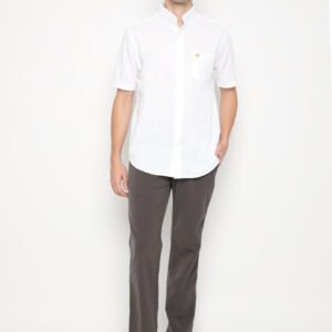 Jack Nicklaus Regis Kemeja Pria Lengan Pendek Slim Fit Putih