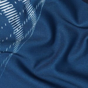 Jack Nicklaus Russell Premium Swirl Color Block Print Polo Pasific Blue