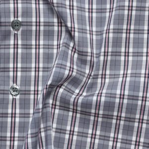 Jack Nicklaus Cecchi Large Plaid Shirt Short Sleeve Silver Moon