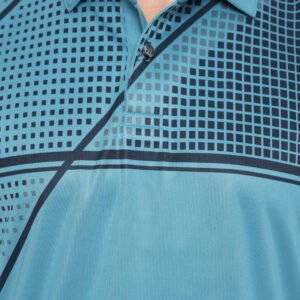 Jack Nicklaus Sidney Premium Engineered Tech Print Polo Tucker Blue