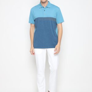 Jack Nicklaus Maxwell Premium Ombre Chest Stripe Polo Classic Navy