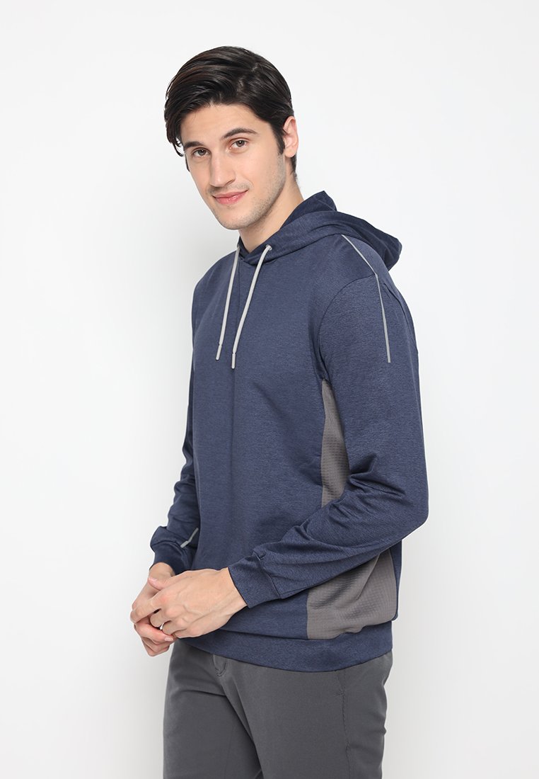 Jack Nicklaus Nikolai Premium Swirl Color Block Print Polo Pacific Blue - Image 2