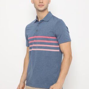 Jack Nicklaus Cordaz Premium Ombre Chest Stripe Polo Blue Knit