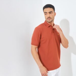 Jack Nicklaus Ralph Polo Shirt Pria Regular Fit Brown Red