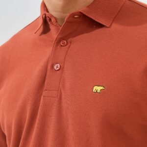 Jack Nicklaus Ralph Polo Shirt Pria Regular Fit Brown Red