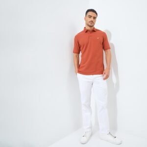 Jack Nicklaus Ralph Polo Shirt Pria Regular Fit Brown Red