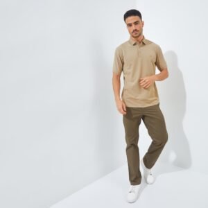 Jack Nicklaus Ralph Polo Shirt Pria Regular Fit Medium Brown