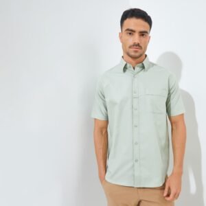 Jack Nicklaus Rochester Kemeja Pria Lengan Pendek Slim Fit Green Sage