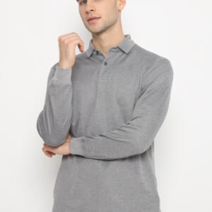 Jack Nicklaus Gagliardini Premium Heather Fine Stripe Polo Muted Grey