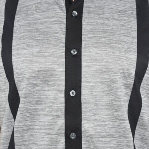 Jack Nicklaus Cyrus Premium Vertical Stripe Full Button Polo Caviar