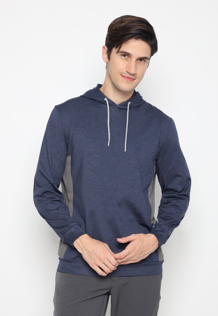 Jack Nicklaus Nikolai Premium Swirl Color Block Print Polo Pacific Blue