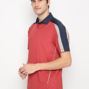 Jack Nicklaus Killian Premium Pieced Color Block Polo Red Root
