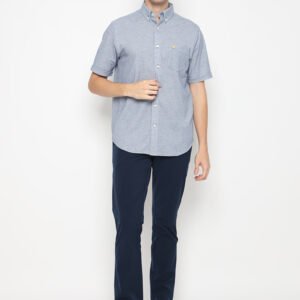 Jack Nicklaus Regis Kemeja Pria Lengan Pendek Slim Fit Biru