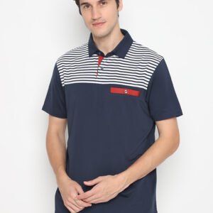 Jack Nicklaus Griffin Premium High Stripe Polo Classic Navy