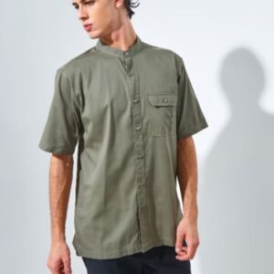 Jack Nicklaus Morata Kemeja Shanghai Pria Pendek Regular Olive