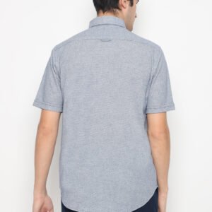 Jack Nicklaus Regis Kemeja Pria Lengan Pendek Slim Fit Biru