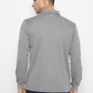 Jack Nicklaus Gagliardini Premium Heather Fine Stripe Polo Muted Grey