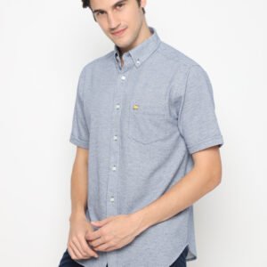 Jack Nicklaus Regis Kemeja Pria Lengan Pendek Slim Fit Biru