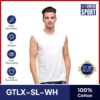 GT Sport Pakaian Dalam Pria GT Man GTLX-SL-WH Isi 1 Pcs – Men Singlet Slim Fit Innerwear 100% Cotton Putih